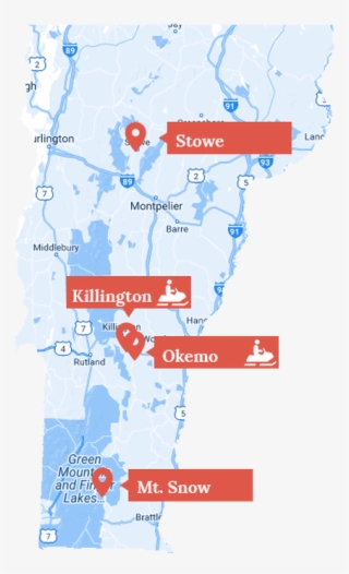 Snowmobile Vermont Location Map - Atlas #7861953