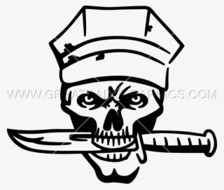 Clip Royalty Free Library Marine Skull - Marine Corps Skull Drawings #7864861