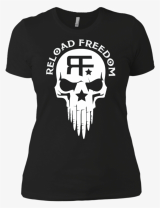 Reload Freedom Logo Skull Next Level Ladies' Boyfriend - Camisetas Montañas #7865254