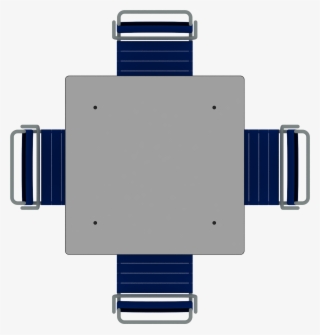 Group 10 Azul Bajo Silla - Table Clipart Top View #7866308