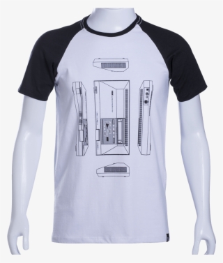 Camiseta Raglan Branca/preta Sega Master System® Draft - Active Shirt #7867916