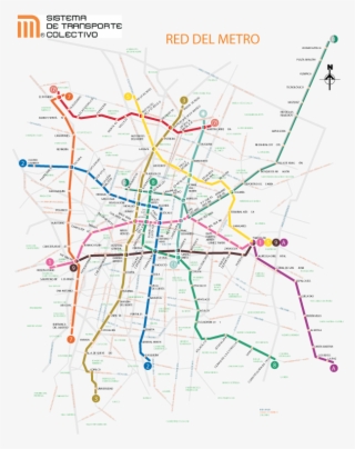 Mexico City's Metro Map - Red Metro Ciudad De México #7868329