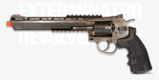 Exterminator Full Metal Airsoft Revolver 8" Aged - Black Ops Bb Gun #7868471