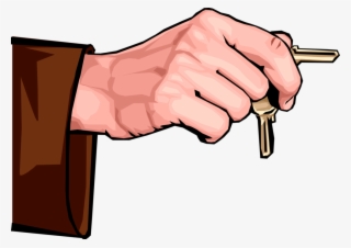 Vector Illustration Of Hand Holding Security Keys That - Hand Holding Vector Png #7868987