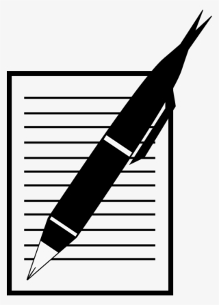 Pen And Paper Writing Png - Pen And Paper Silhouette #7869883