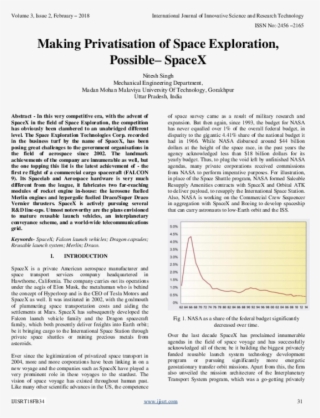 Making Privatisation Of Space Exploration, Possible - Document #7870536