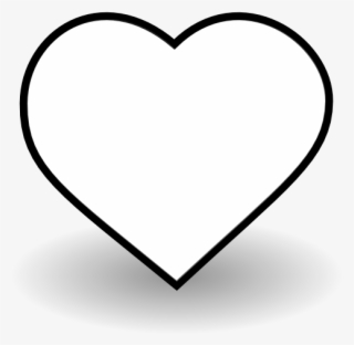 Emblem Favorite Black White Line Art 555px 30 - White Heart No Background #7872316