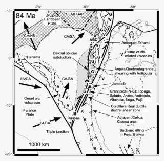 The Light Grey Area Northwest Of Colombia Is Caribbean - Map #7872637