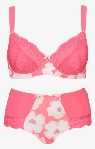 Floral Print Knicker Coral Briefr21 2091coral - Lingerie Top #7876205