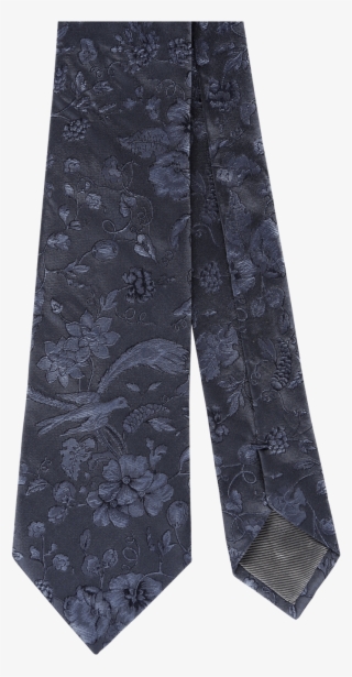 Grey Floral-print Silk Tie Ss19 Collection, Pal Zileri - Paisley #7876939