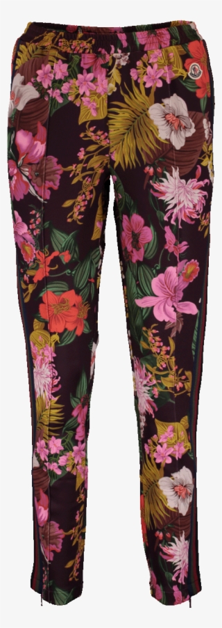 Moncler Pull On Floral Print Pant, Burgundy - Pajamas #7877098