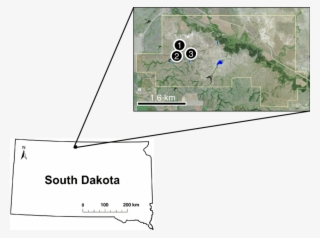 Research Ranch Location In South Dakota And Study Site - Map #7878829