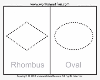 Math Worksheets Rhombus Tracing Worksheet Rombo Ovalo - Circle #7880496