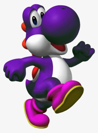 Super Mario Purple Yoshi - Mario Yoshi #7880692