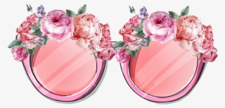 Glasses Lovely Glasses Sunny Pink Overlay Hipster Indie - Flower Head Band Png #7882121