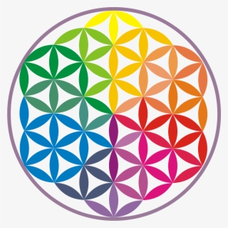 Logo Flor Da Vida Colorida Fundo Transparente - Flower Of Life #7883894