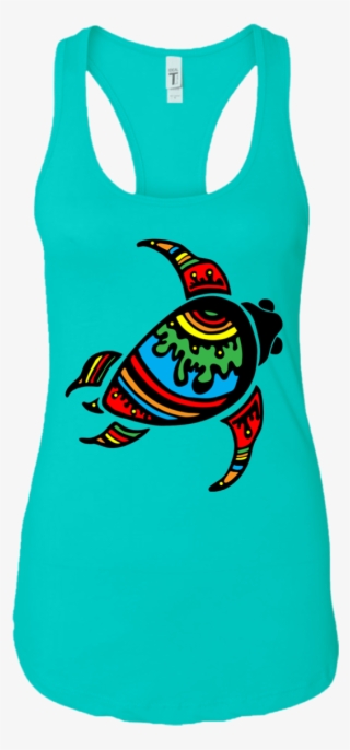 Color Splash Turtle Ladie's Shirts - Active Tank #7886070