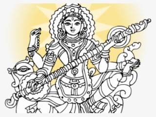 Saraswati Png Transparent Images - Drawing Related To Sanskrit #7887785