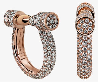 Estribo Full Pave Diamond Earrings - Earrings #7888605