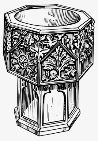 Dåb Png - Baptismal Font Clipart #7889104