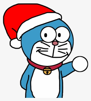 1600 X 1253 4 - Doraemon With Santa Cap #7889176