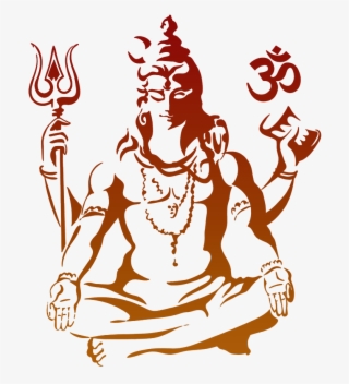 Black And White Shiva Painting #7889666