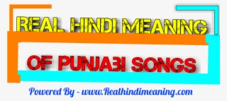 Punjabi Songs Lyrics Meaning In Hindi - Colorfulness #7891091