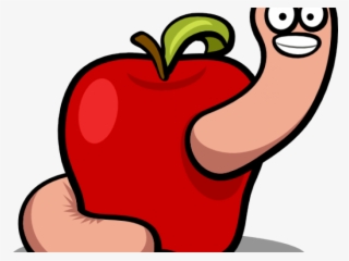 Worm Clipart Transparent Background - Worm In Apple Png #7892576