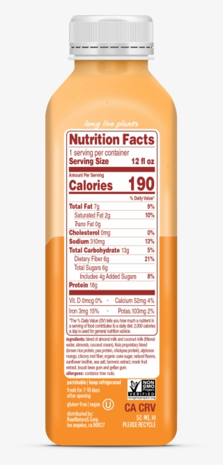 Mango Creme - Nutrition Facts #7896499