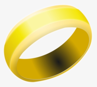 Wedding Ring Colored Gold Jewellery - Golden Ring Clipart #7899943