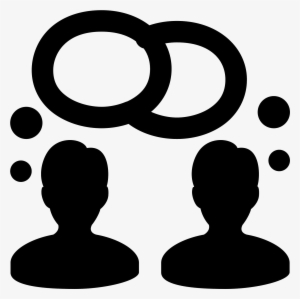 Two Outlines Of People From The Chest Up To The Top - Collaboration Icon Png White #790659
