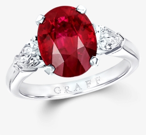 A Classic Graff Ring Featuring An Oval Shape Ruby With - Ruby #790965 A Classic Graff Ring Featuring An Oval Shape Ruby With - Ruby #790965