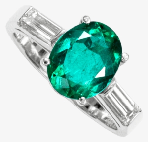 Colombian Emerald Ring Baguette Oval Shape Lee Wasson - Diamond #791280 Colombian Emerald Ring Baguette Oval Shape Lee Wasson - Diamond #791280