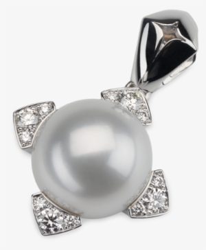 Pendant By Lohri In 18k White Gold With South Sea Pearl - Trailer #791441