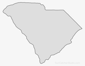 South Carolina Map Outline Png Shape State Stencil - South Carolina State Outline #792659