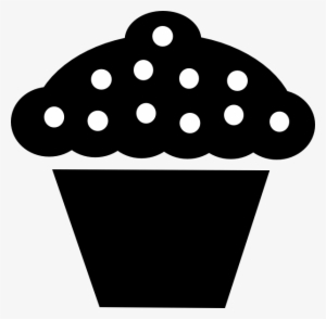 Polka Dot Cupcake Black Clipart Png For Web #792711