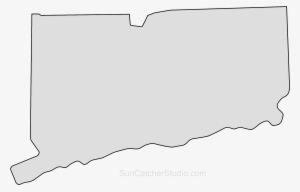 Connecticut Map Outline Png Shape State Stencil Clip - Connecticut State Outline #792813