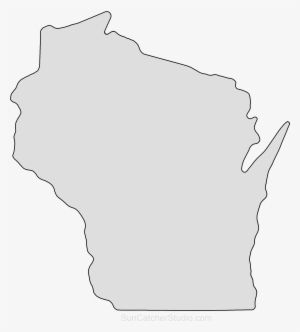 Wisconsin Map Outline Png Shape State Stencil Clip #792939