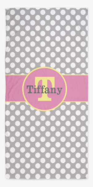 Customize Monogram Polka Dots Gray White - Banderines De Barcos #793047