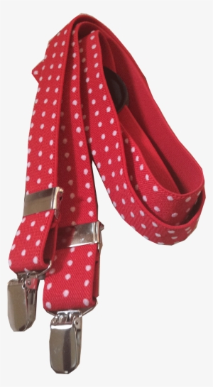 Red & White Polka Dot Suspender - Tartan #793094