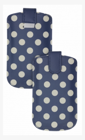 Universal Blue And White Polka Dot Pouch - Trendz Universal Slip Pouch Cover Case With Magnetic #793162
