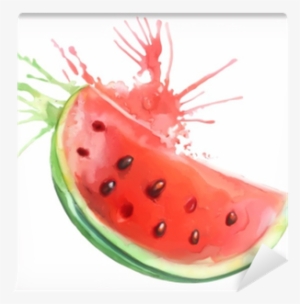 Watercolor Painting, Watermelon, Vector Illustration, - Wassermelone Watercolor #794285