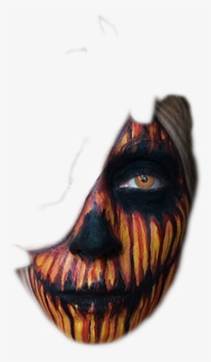 Pumpkin Overlay Face Scary Halloween Png Transparent - Halloween #795250
