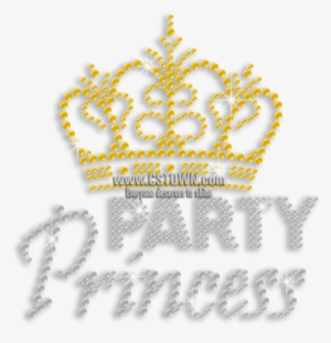 Party Princess & Gold Crown Iron-on Rhinestone Transfer - Crown #795856