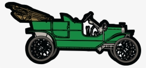 Free Clipart Of A Convertible Green Vintage Car - Car Clipart Colour Png #796027