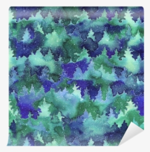 Winter Background With A Christmas Tree In The Snow - Watercolor Background Christmas #796376