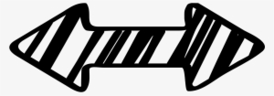 Sketched Double Arrow Pointing Left And Right Comments - Arrow Pointing Right And Left #796530