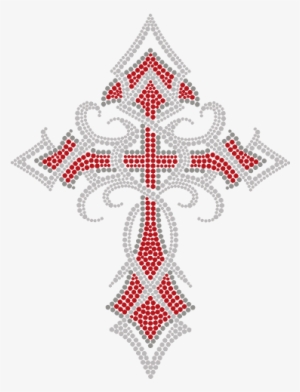 9" Tribal Red Cross - Cross Christmas Ornaments Png #798323