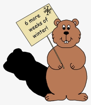 February Clipart Groundhog's Day - Groundhog Sees Shadow Clip Art #798449