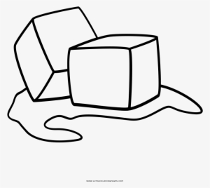 Ice Cubes Coloring Page - Cubos De Hielo Dibujo #798489